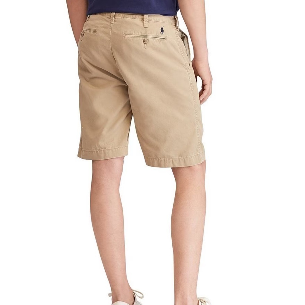Polo Ralph Lauren Tan Flat Front Relaxed Fit Shorts